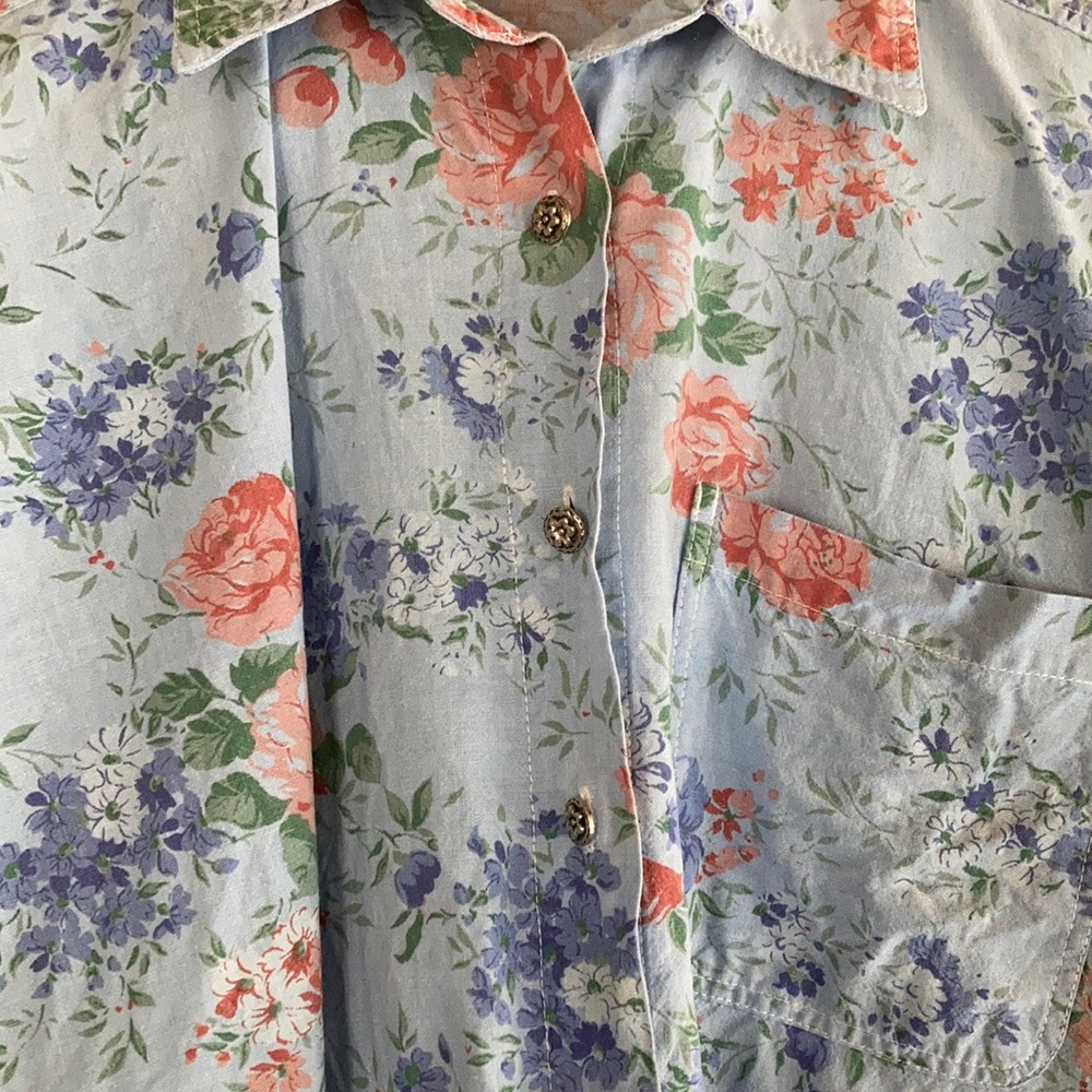 Short Sleeve Floral Button Down